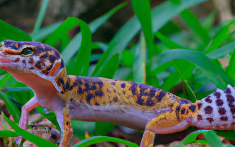 Der Eiablageprozess von weiblichen Leopardgeckos