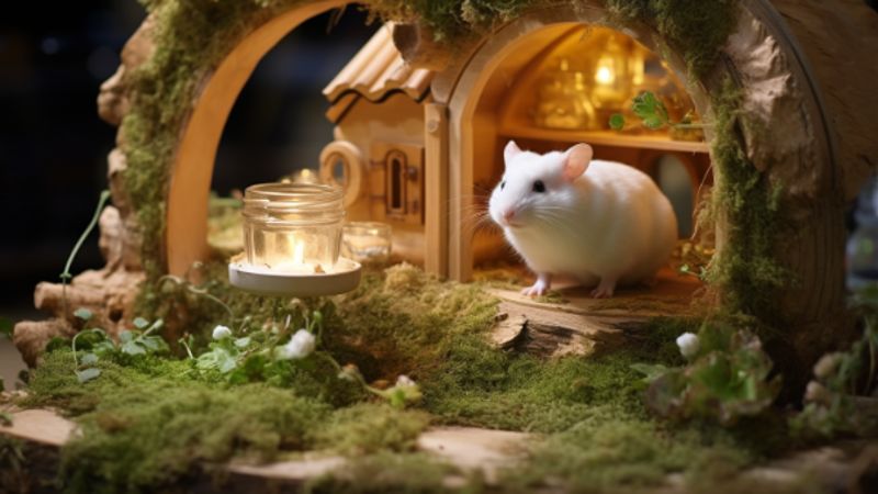Natürliche Materialien beim Hamster Terrarium einrichten_kk