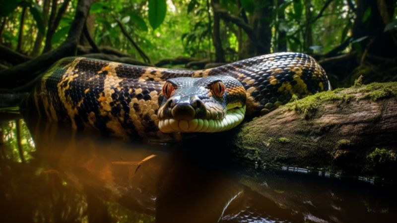 Der Lebensraum der größten Schlangen: Regenwaldgewässer