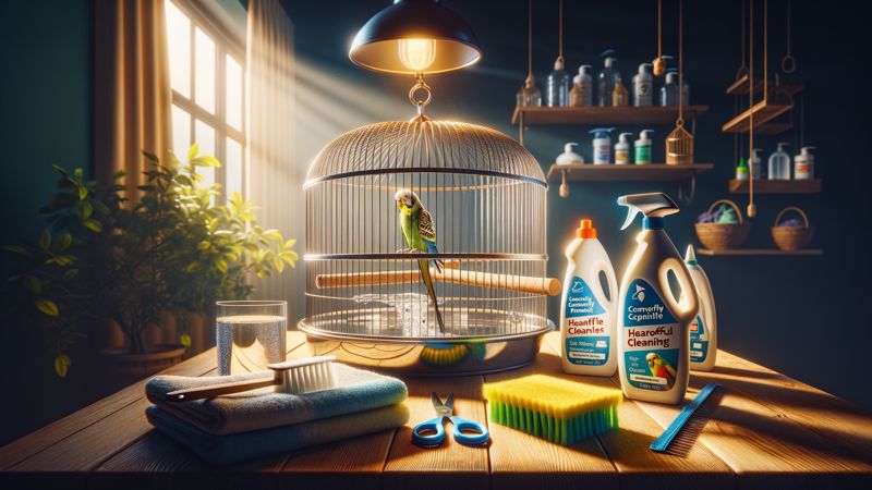 Reinigung und Hygiene im Papageienheim