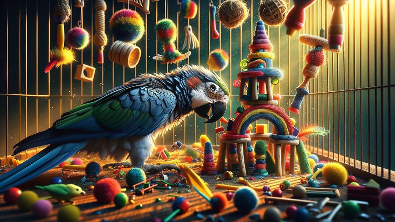 Kreativität im Vogelkäfig: DIY-Spielzeug für Papageien