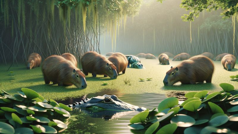 Welche Tiere fressen Capybaras?