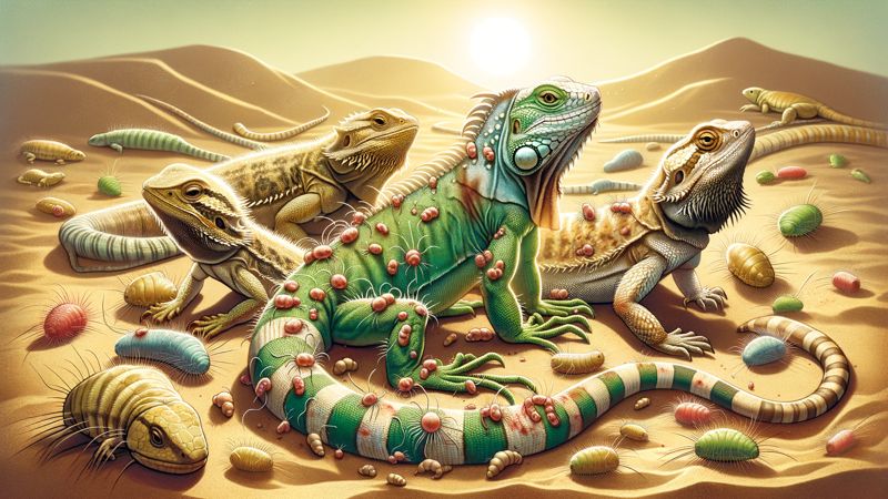 Können Reptilien andere äußere Parasiten bekommen?