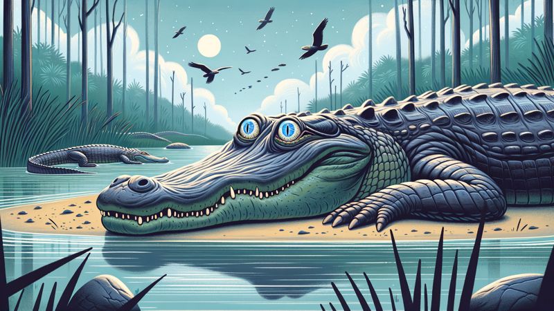 Schlafen Alligatoren mit offenen Augen?