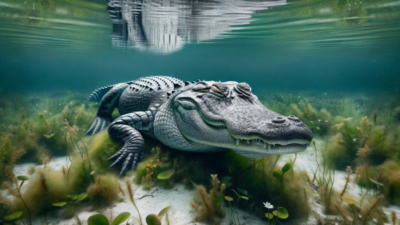 Schlafen Alligatoren unter Wasser?