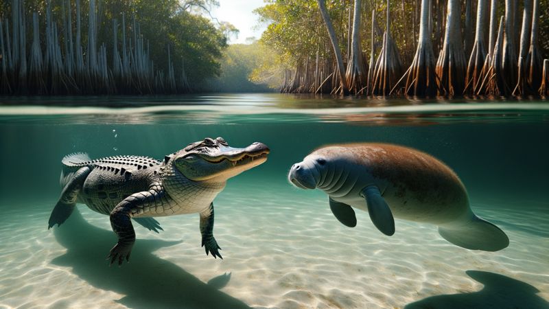Warum greifen Alligatoren keine Seekühe an?