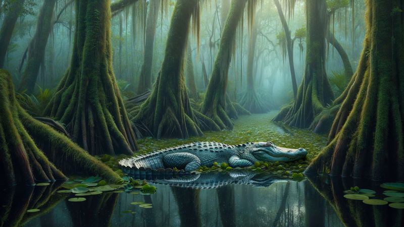 Wo schlafen Alligatoren?
