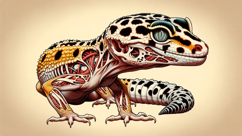 Anatomie des Leopardgeckos