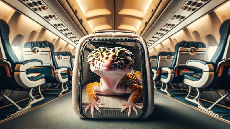 Darf man ein Leopardgecko im Flugzeug mitnehmen?