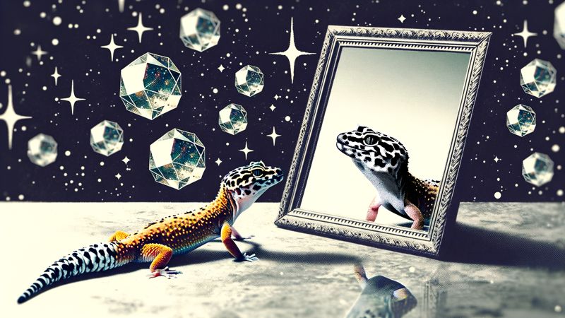 Grund 5: Dein Leopardgecko starrt eigentlich sein eigenes Spiegelbild an