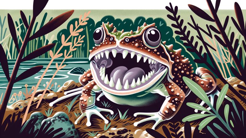 Hat ein Hornfrosch Zähne?