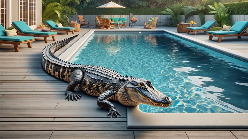 Mögen Alligatoren gechlorte Schwimmbecken?