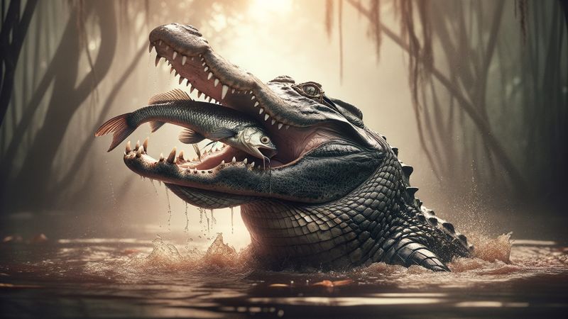 Warum drehen Alligatoren ihre Beute?