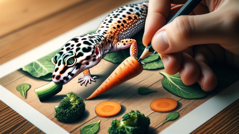 Was passiert, wenn ein Leopardgecko Gemüse isst?
