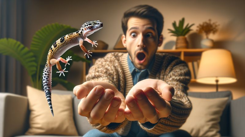 Was tun, wenn dein Leopardgecko aus deiner Hand springt