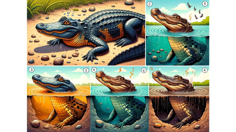 Welche anderen Methoden nutzen Alligatoren und Krokodile zur Temperaturregulierung?