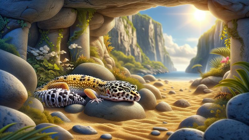 Wie lange bleiben Leopardgeckos in ihren Verstecken?