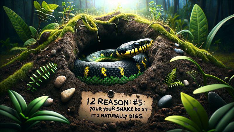 Grund #5: Deine Schlange gräbt von Natur aus