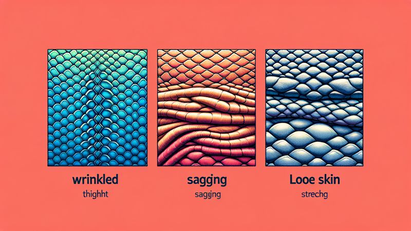 Was ist der Unterschied zwischen runzliger, schlaffer und lockerer Schlangenhaut?