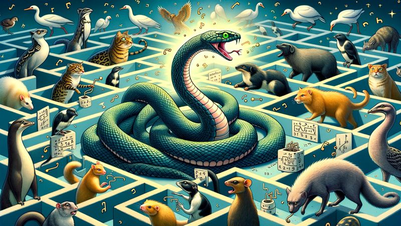 Wie schlau sind Schlangen im Vergleich zu anderen Tieren?